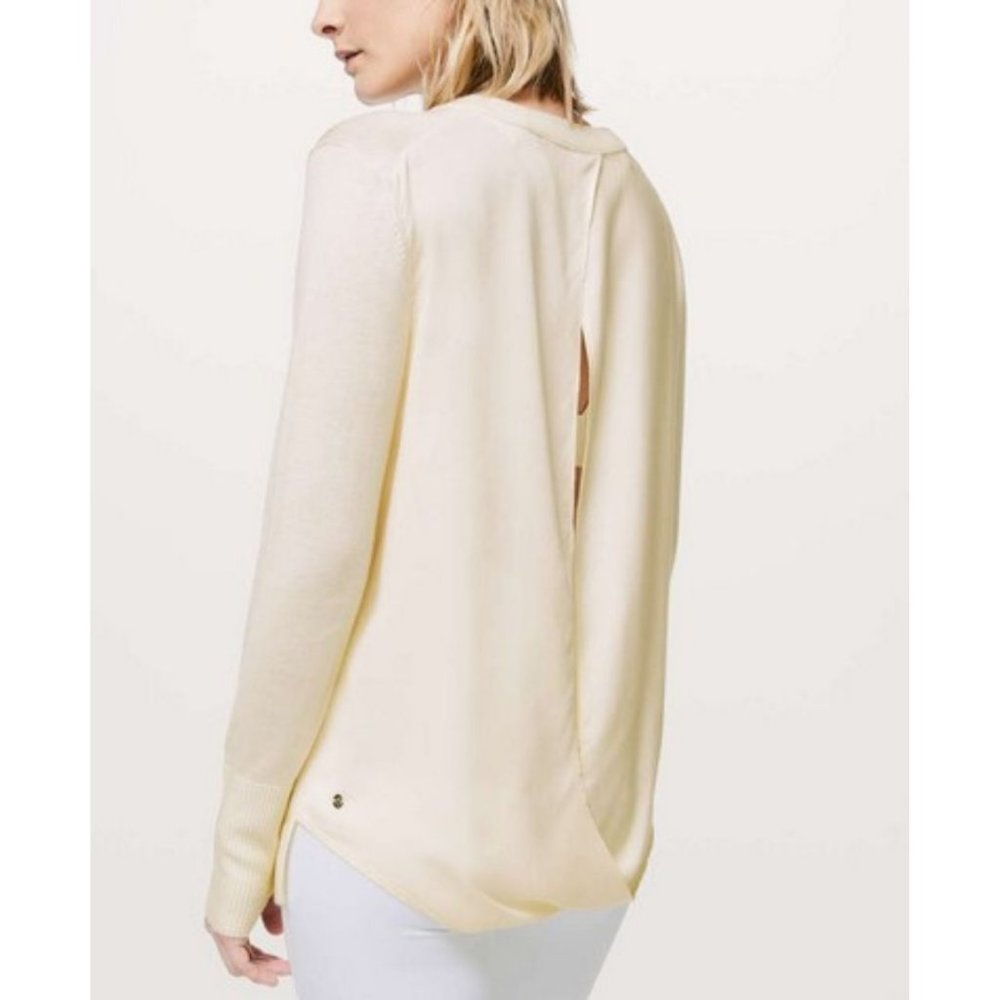 Lululemon Still At Ease Pullover Angel Wing Size 10 Cashmere Cashlu